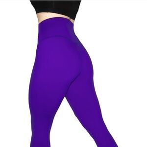 Abs2b ribbed purple leggings, size small
